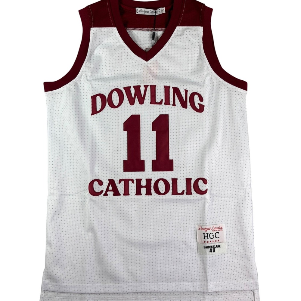 Headgear Classics Caitlin Clark Dowling Catholic High School Jersey White S